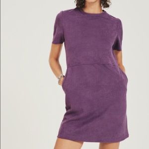 Lilac faux suede dress